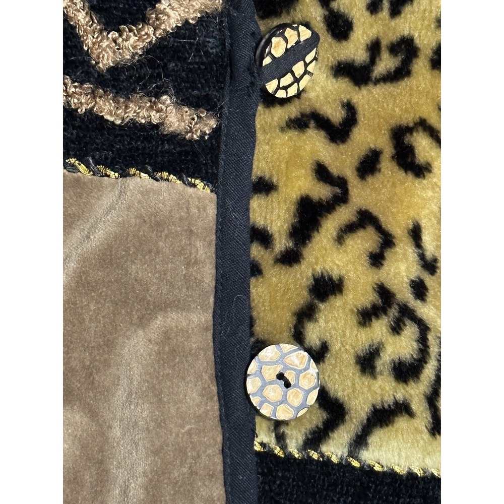 Vintage Woman New Direction Patchwork Animal Print Jacket Size XL too cool - Picture 12 of 15